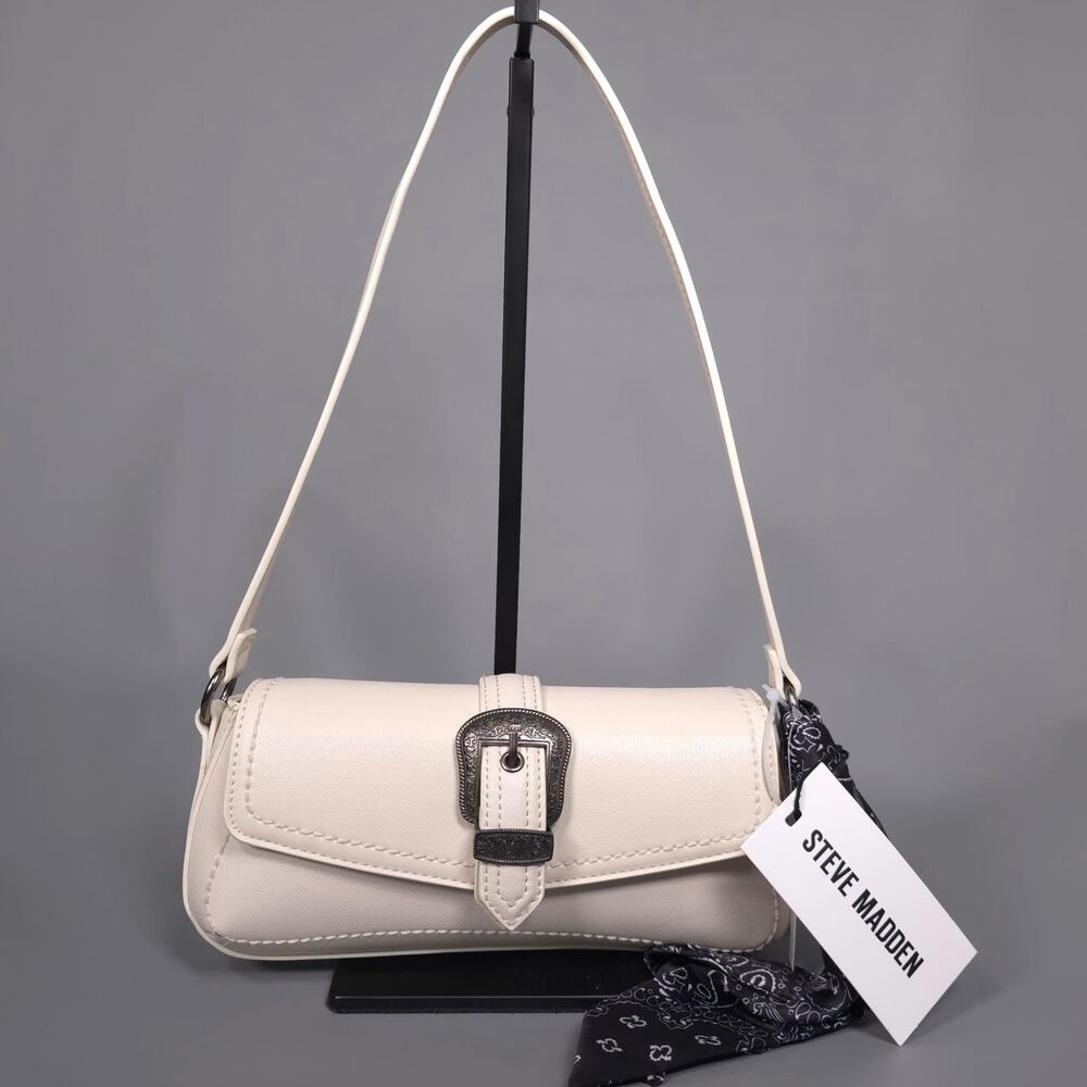 STEVE MADDEN Women’s New Bmello Shoulder Bag Vanilla Crossbody Purse DT627555